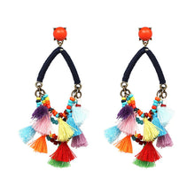 Load image into Gallery viewer, CAPRI Navy Chandelier Earrings
