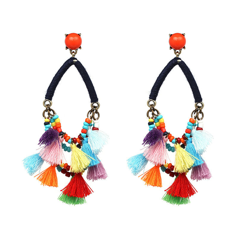 CAPRI Navy Chandelier Earrings