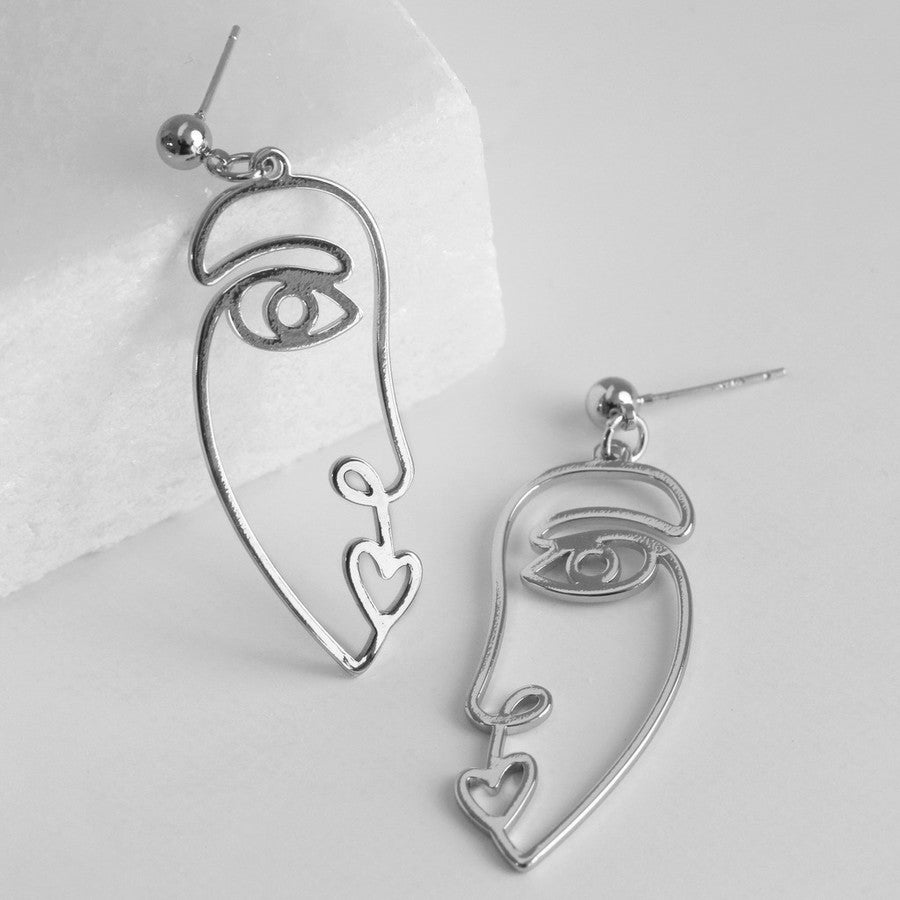 PICASSO Silver Drop Earrings