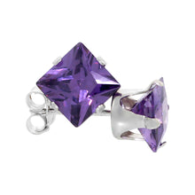 Load image into Gallery viewer, BOXI Amethyst CZ Studs
