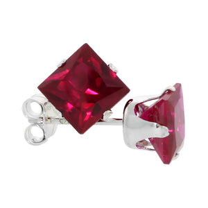 BOXI Red CZ Studs